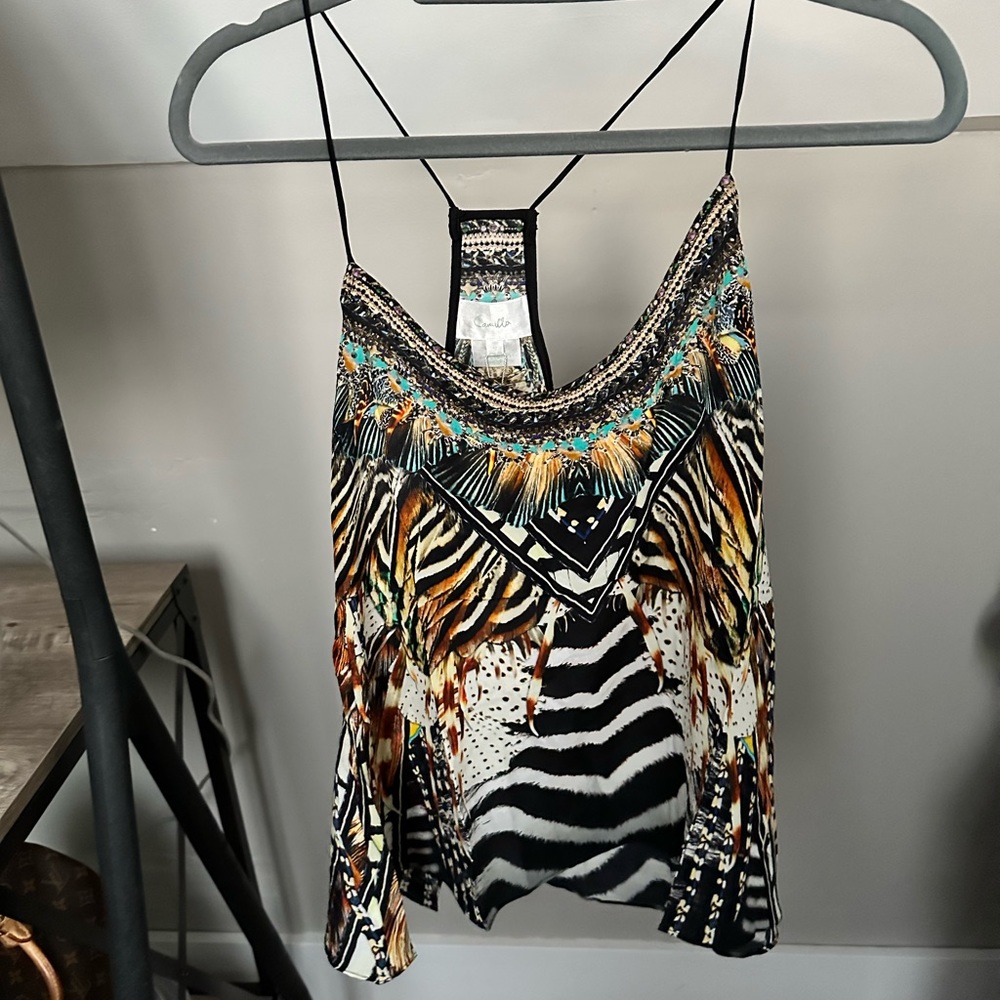 CAMILLA Lost Paradise.  Cross over dress w/long back. NWT. Beautiful Dress!